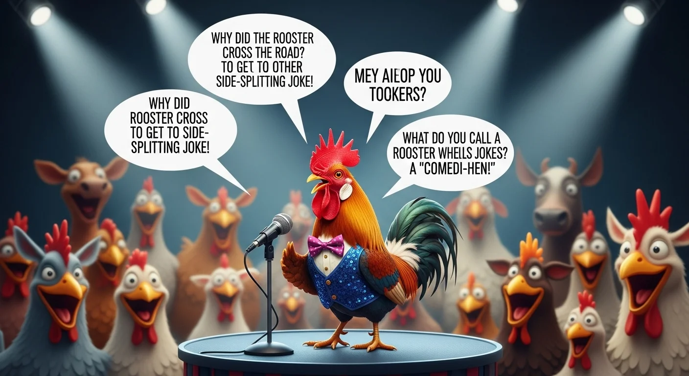 cluckin’ funny rooster puns