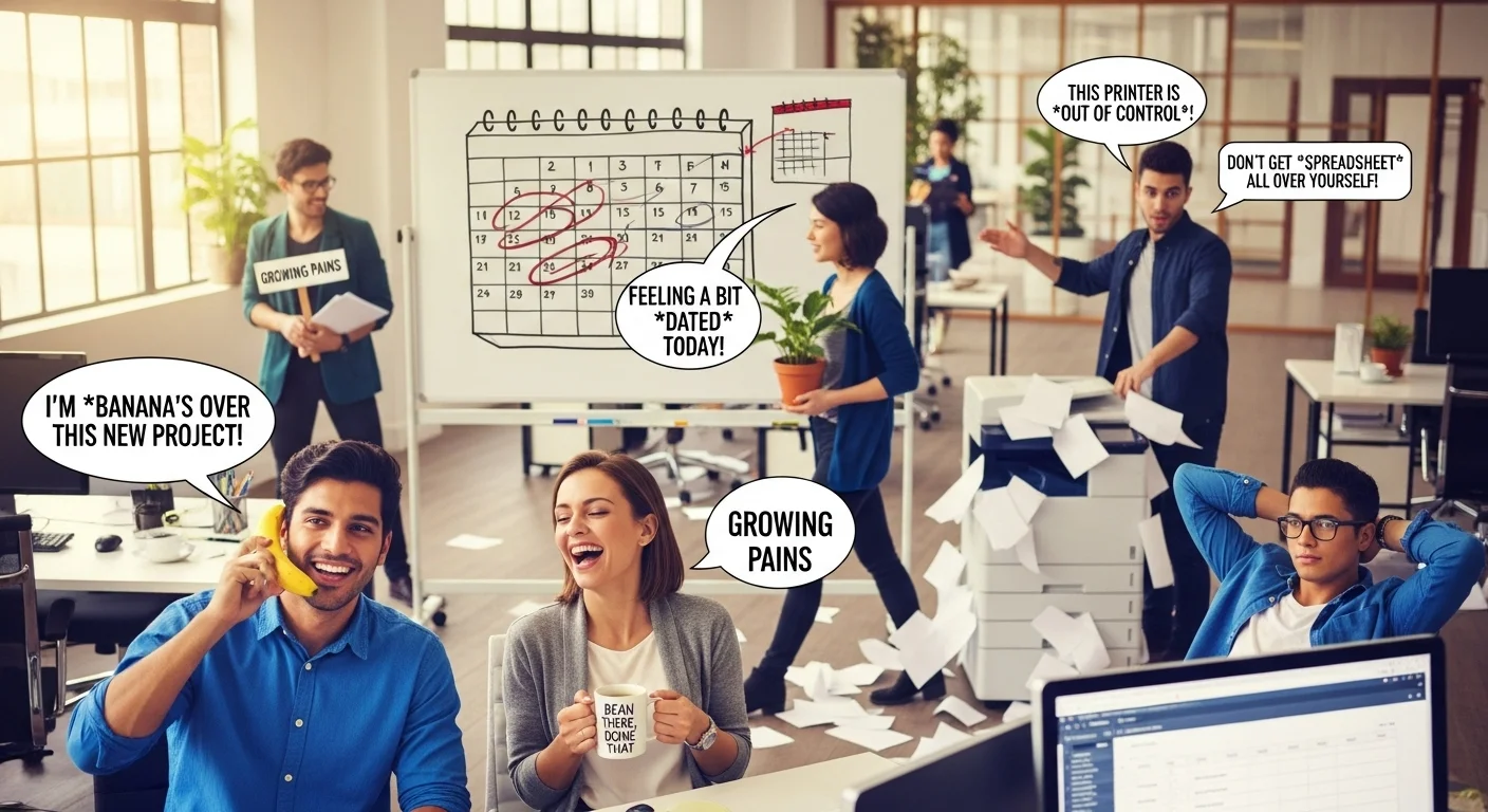 social media office puns