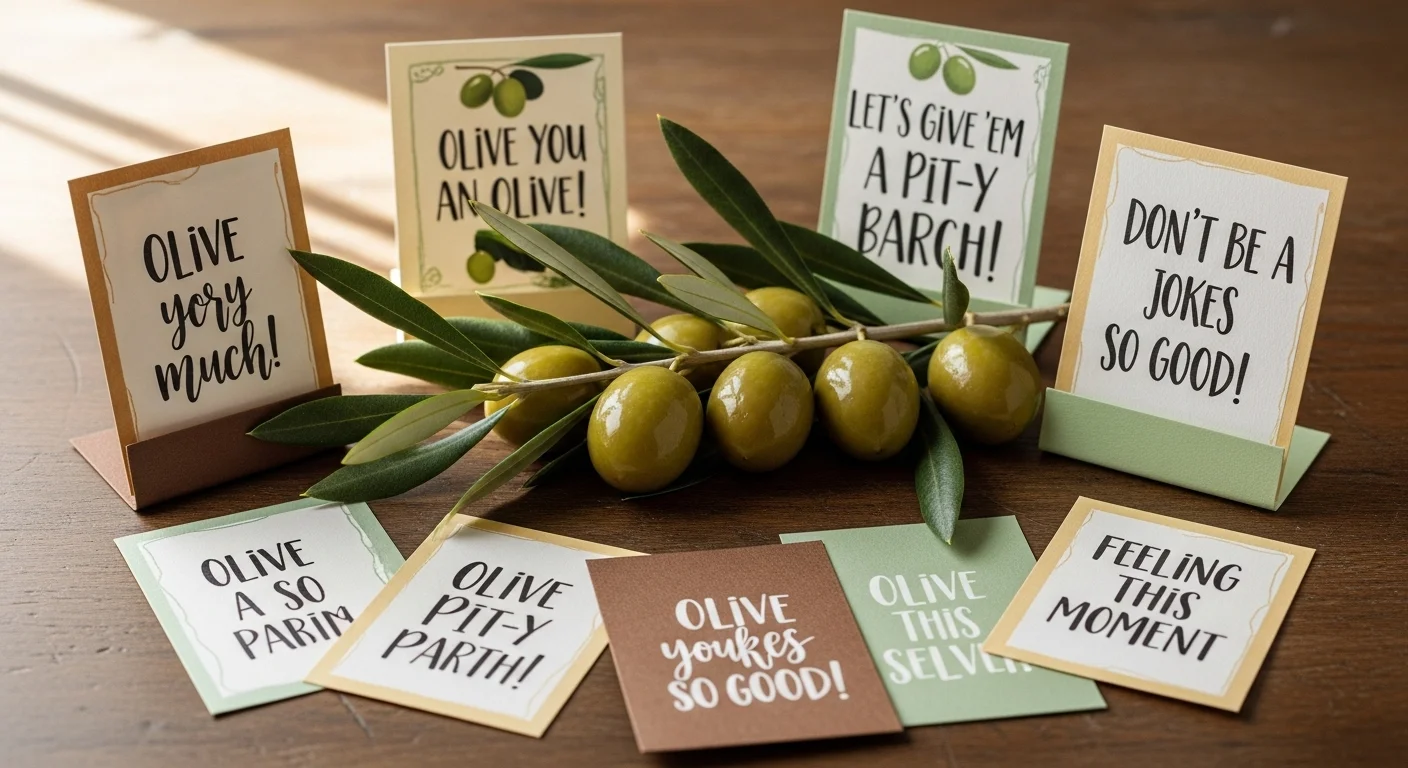 social media olive puns