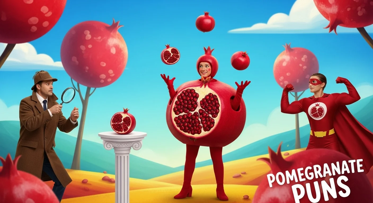 Funny Pomegranate One-Liners for Social Media