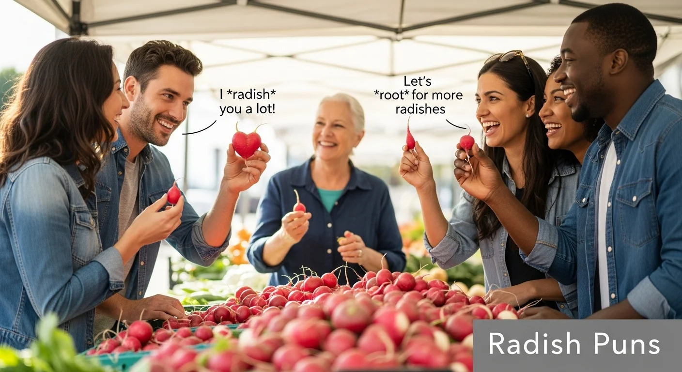 Punny Radish Q&A Jokes for Kids
