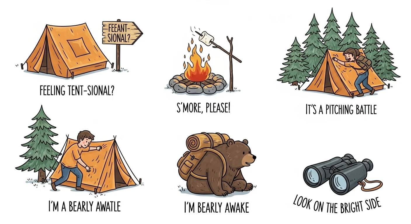 short camping puns
