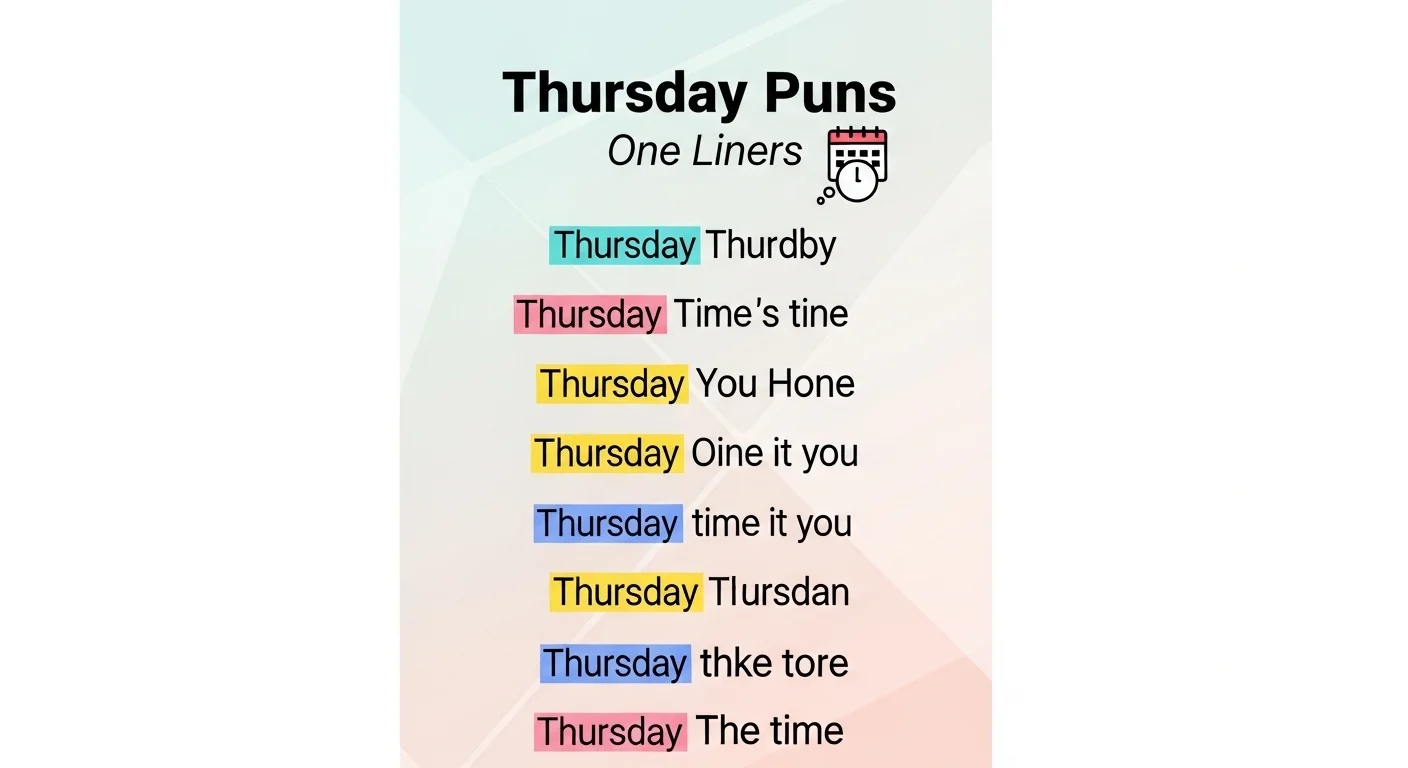 Thursday Puns One Liners