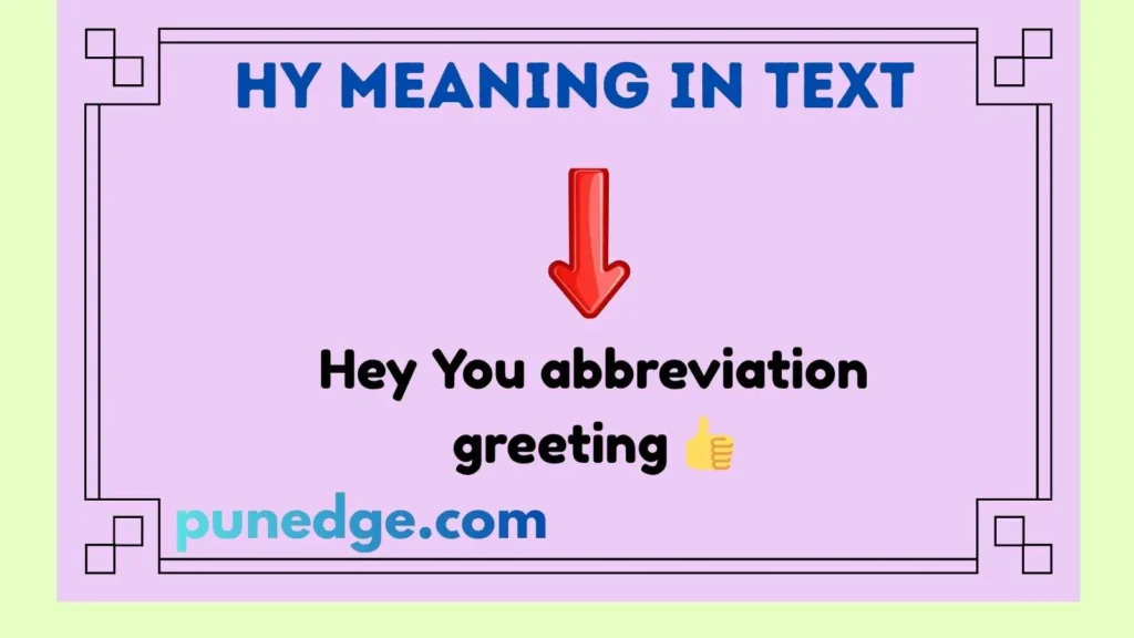 HY Meaning in Text