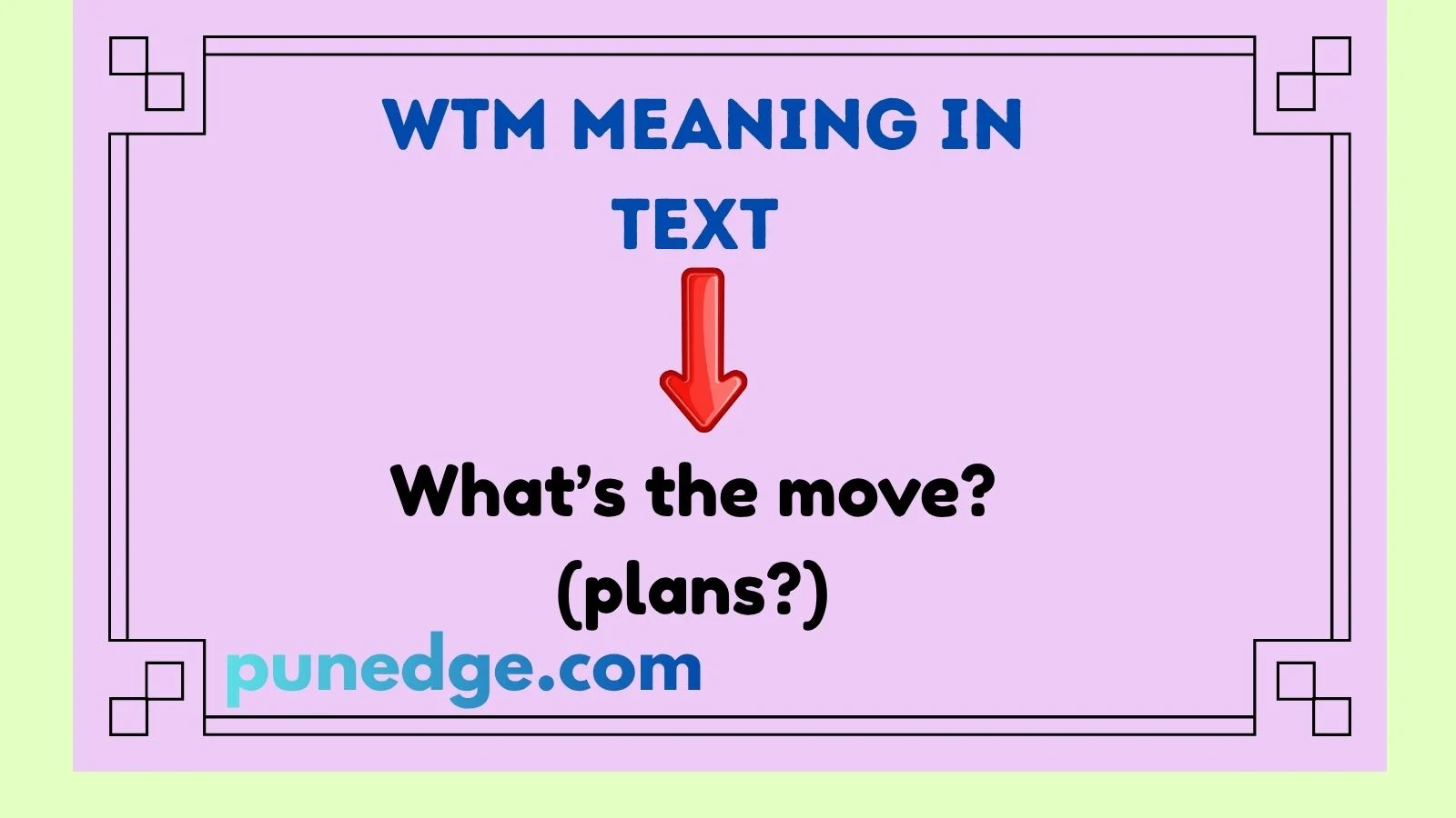 WTM Meaning in Text