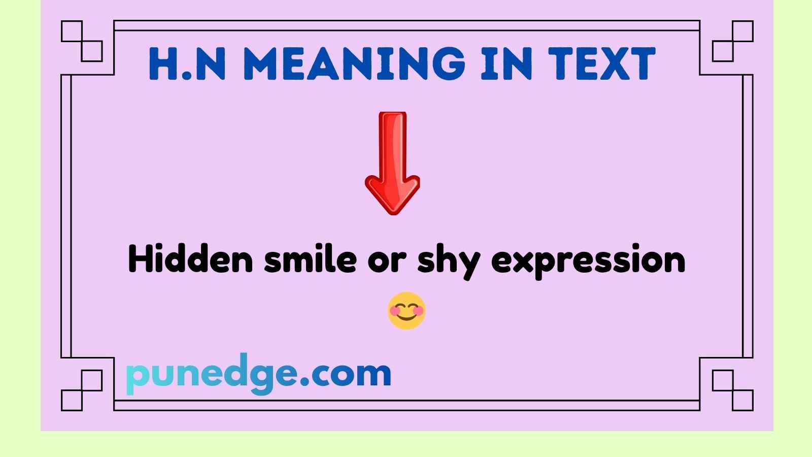 H.N Meaning in Text