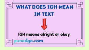 What Does IGH Mean in Text