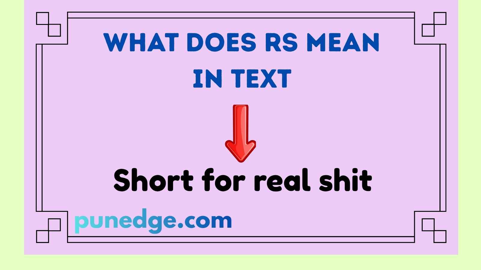 What Does RS Mean in Text