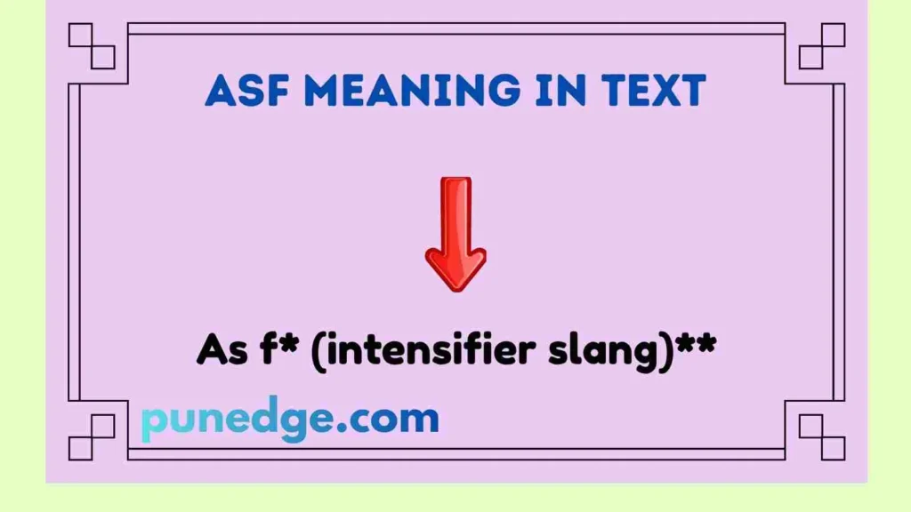 ASF Meaning in Text